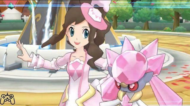 La pareja especial de sincronización de disfraces Hilda y Mega Diancie se mueven en Pokémon Masters EX