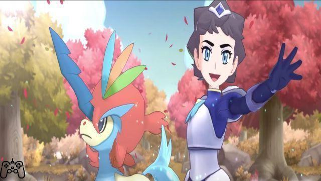 The special costume sync pair Diantha and Keldeo move in Pokémon Masters EX