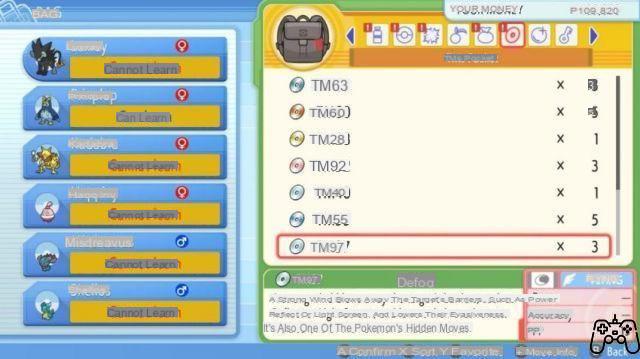 Dove trovare TM97 Defog en Pokemon Diamante Brillante y Perla Brillante?